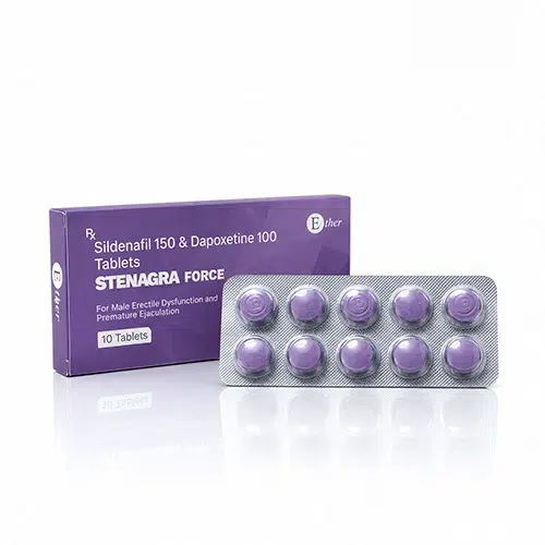 超級雙效威而鋼紫鑽 Stenagra Force 250mg 外盒與紫色藥錠